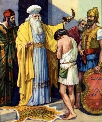 Samuel anointing David