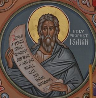 Isaiah prophsying the coming of the Messiah